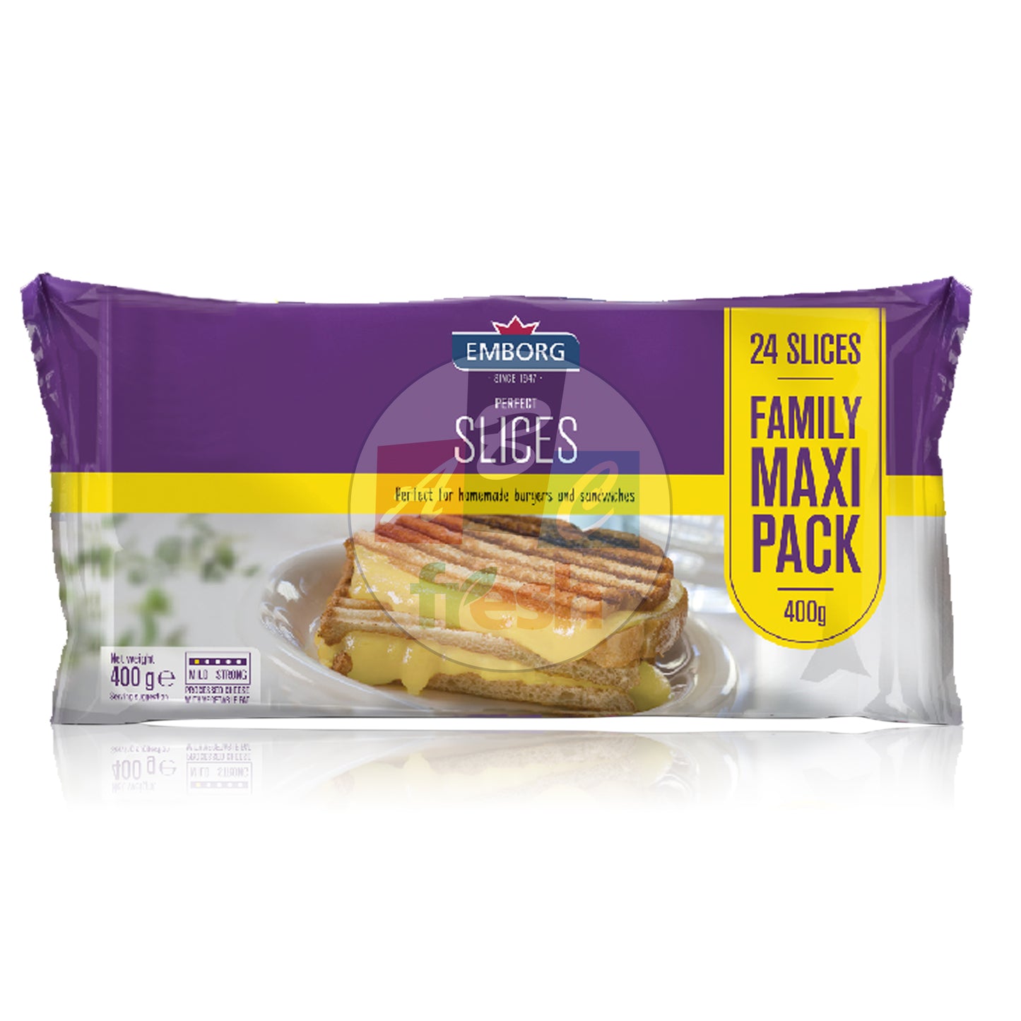 EMBORG PERFECT CHEESE 24`S SLICES 400GM